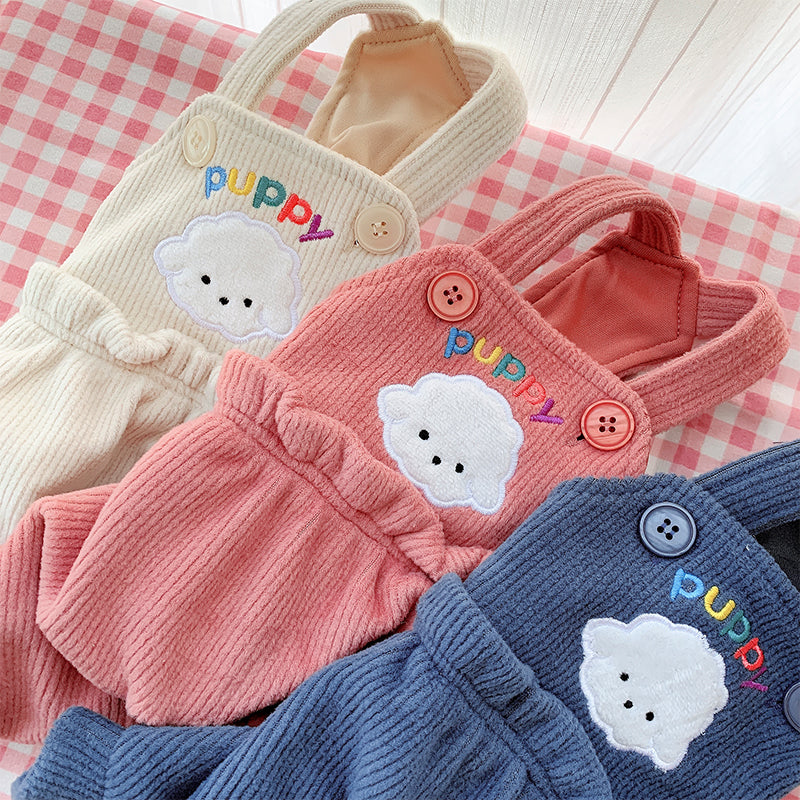 Puppy Jumpsuit Inner Sweater Dog Clothes Puppy Clothes Cat Clothes Four-legged Pet Clothes Bichon Yorkshire Pomeranian Small Dog Fall Winter