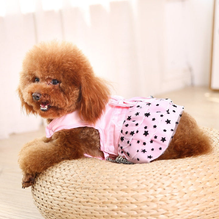 Star Print Bow Dog Dress, Dog Clothes Girl, Puppy Clothes, Cat Clothes, Small Dog Clothes, Cute Dog Dress, Girl Dog Clothes, Dog Lover Gifts