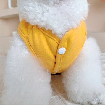 Bear Eating Biscuit Cotton Vest Dog Clothes Small Dog Bichon Clothes Fall Winter Puppy Clothes Dog Sweater Tops Warm Clothing for Cats Puppy