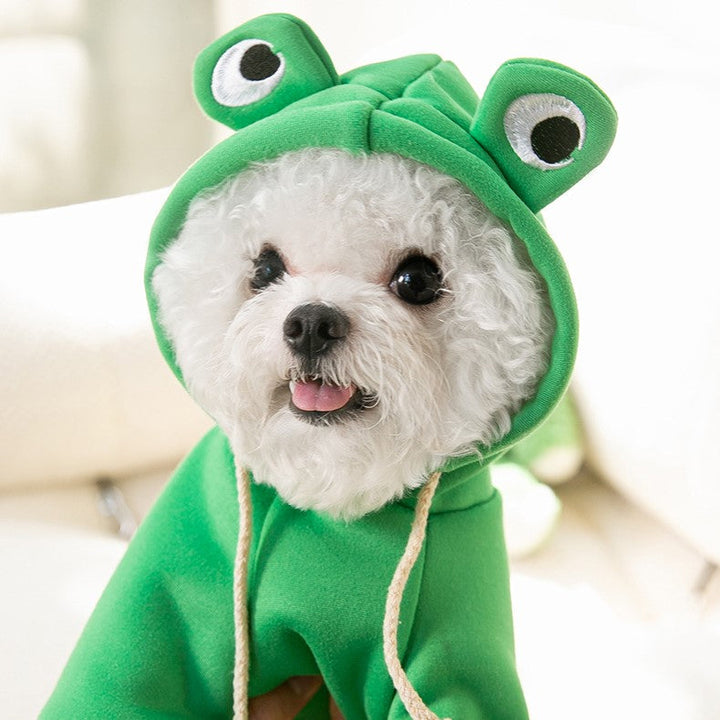 Froggy Drawstring Hoodie Pet Costume