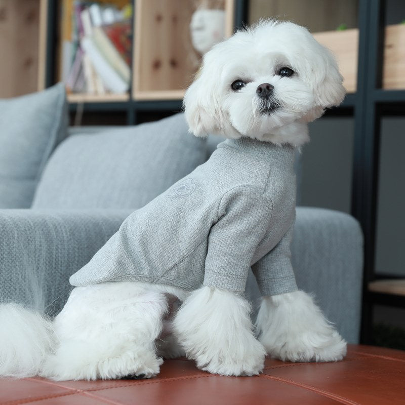 Pet Puppy Clothes Soft & Elastic Long Sleeve Sweater Fall Winter Warm Clothing Sweater for Small Dogs Knitted Tops Turtle Neck Cute Apparel