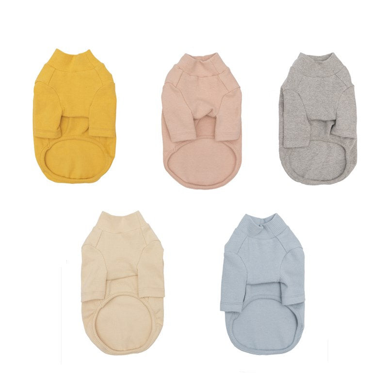 Pet Puppy Clothes Soft & Elastic Long Sleeve Sweater Fall Winter Warm Clothing Sweater for Small Dogs Knitted Tops Turtle Neck Cute Apparel