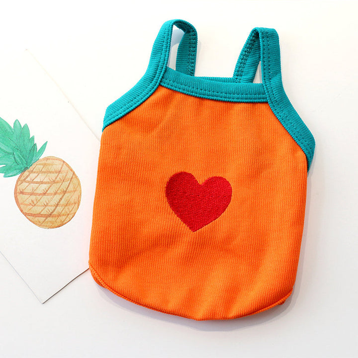 Summer Sleeveless Dog Clothes Cat Clothes Puppy Clothes Soft and Cute Pet Clothing for Small Dogs & Kitten