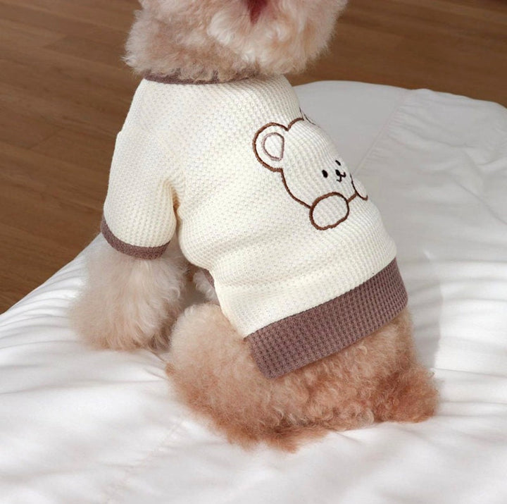 Cute Bear Waffle Dog Dress Dog Shirt Small Dog Clothes Cat Clothes Puppy Clothes Dog Costume Dog Lover Gifts Cute Designer Dog Clothes