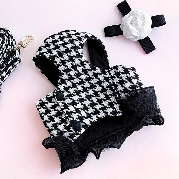 Pet Harness Dress and Leash Set Cute Elegant Dog Clothes Puppy Harnesses Vest for Big Bow Cat Clothes Leash Lead Small Dogs Puppy Leash