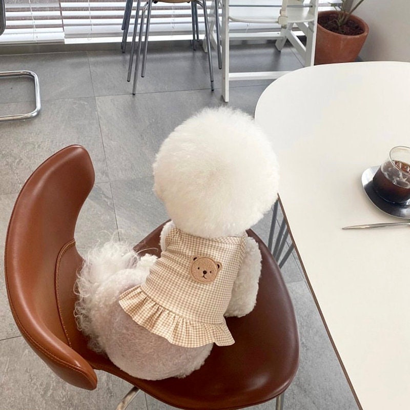 Bear Sleeveless Dog Dress Puppy Clothes Cat Clothes Spring Summer Pet Clothes Pet Tops Small Dog Clothes for Small Dogs Girl Dog Clothes