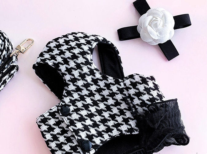 Pet Harness Dress and Leash Set Cute Elegant Dog Clothes Puppy Harnesses Vest for Big Bow Cat Clothes Leash Lead Small Dogs Puppy Leash