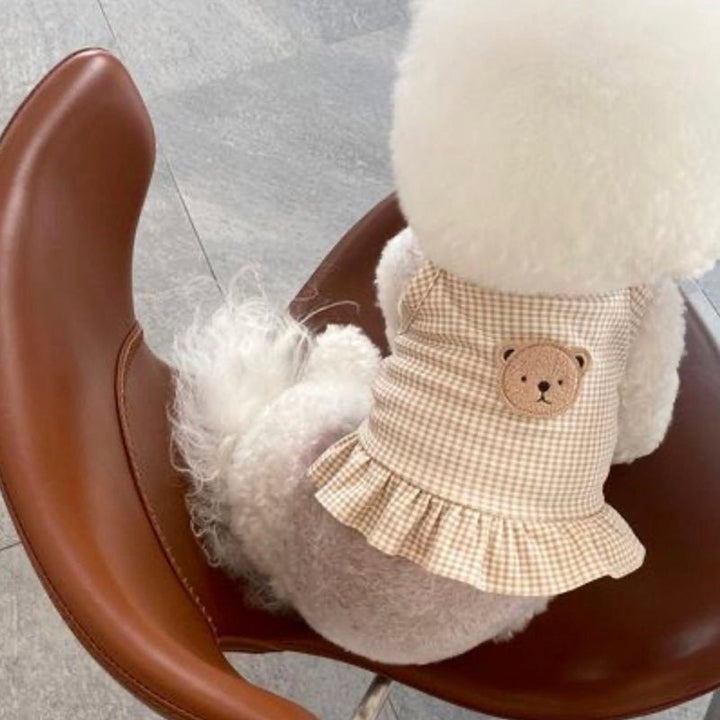Bear Sleeveless Dog Dress Puppy Clothes Cat Clothes Spring Summer Pet Clothes Pet Tops Small Dog Clothes for Small Dogs Girl Dog Clothes
