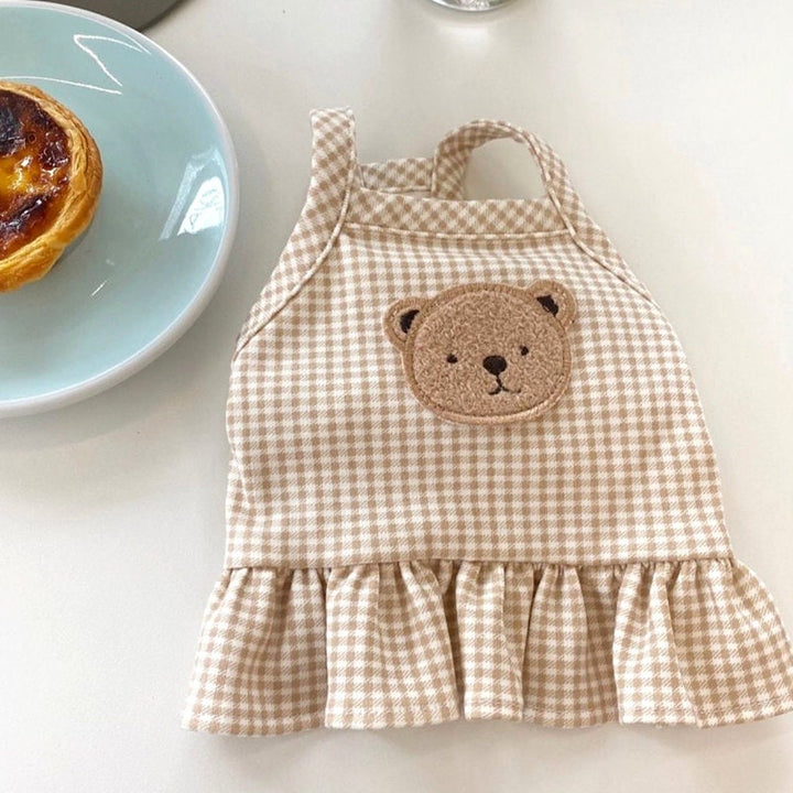 Bear Sleeveless Dog Dress Puppy Clothes Cat Clothes Spring Summer Pet Clothes Pet Tops Small Dog Clothes for Small Dogs Girl Dog Clothes