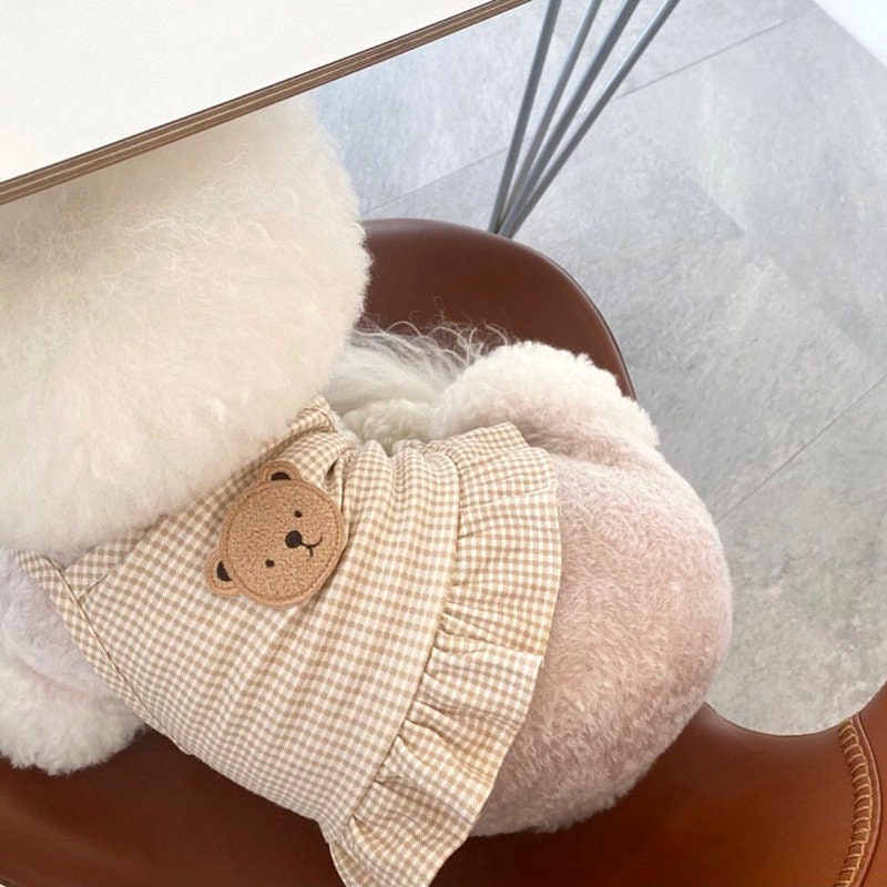 Bear Sleeveless Dog Dress Puppy Clothes Cat Clothes Spring Summer Pet Clothes Pet Tops Small Dog Clothes for Small Dogs Girl Dog Clothes