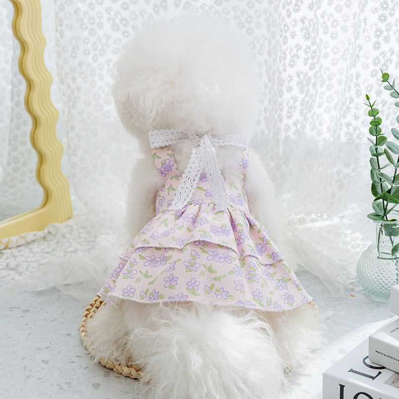 Floral Print Small Dog Dress