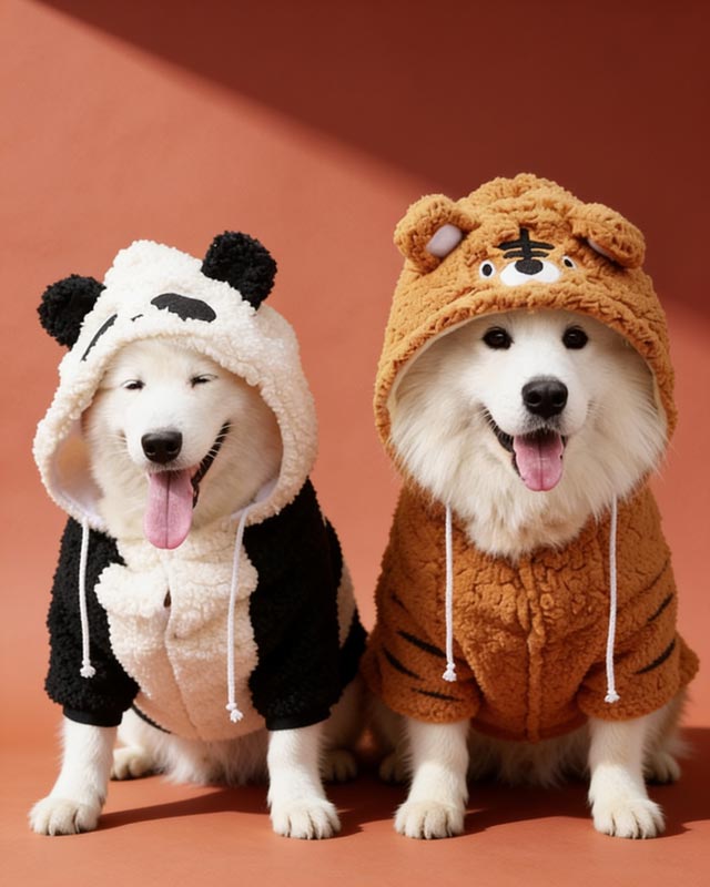 Tiger Hoodie Panda Hoodie for Large Dog, Cute Tiger Costume for Dog, Panda Costume, Large Dog Clothes, Pet Costume, Soft & Warm Dog Hoodies