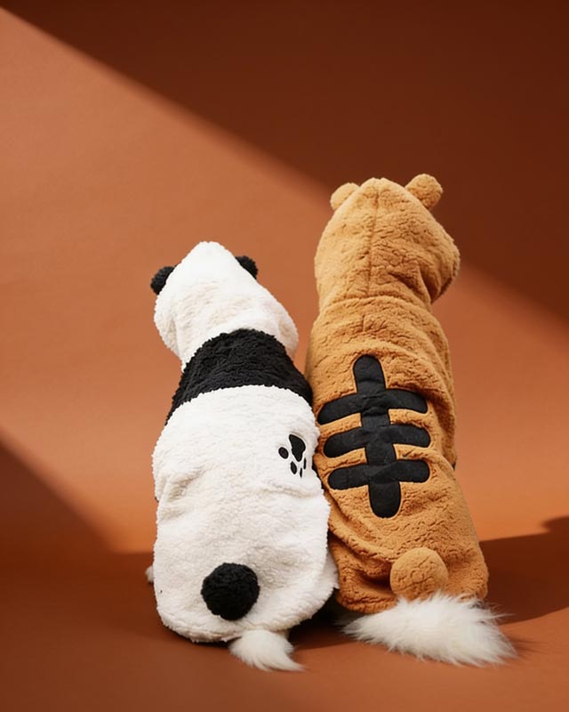 Tiger Hoodie Panda Hoodie for Large Dog, Cute Tiger Costume for Dog, Panda Costume, Large Dog Clothes, Pet Costume, Soft &amp; Warm Dog Hoodies