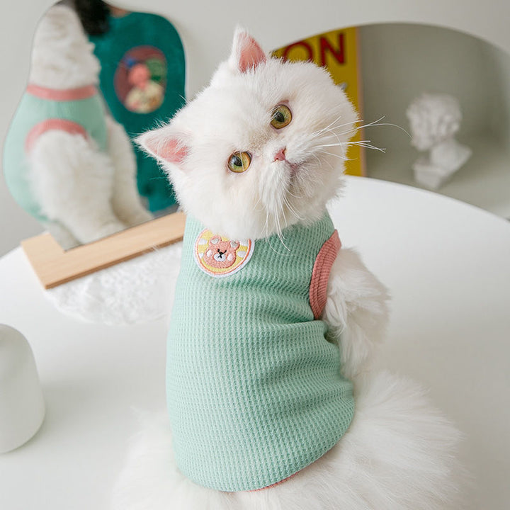 Pastel Bear Pet Tee Shirt For Cat