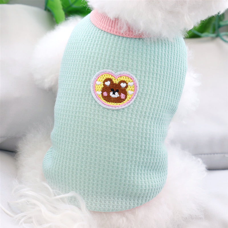 Pastel Bear Pet Tee Shirt For Small Dog