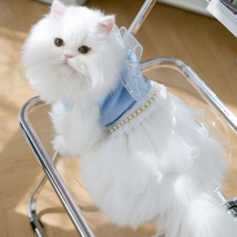 princess style lace dress for cat