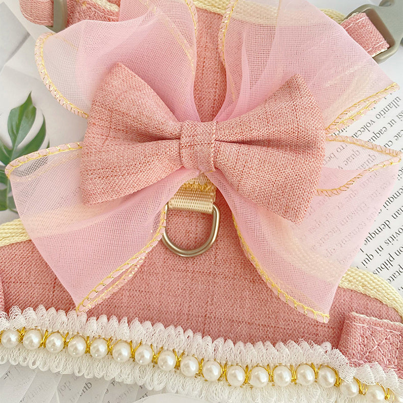 sweet pink bow canvas fabric