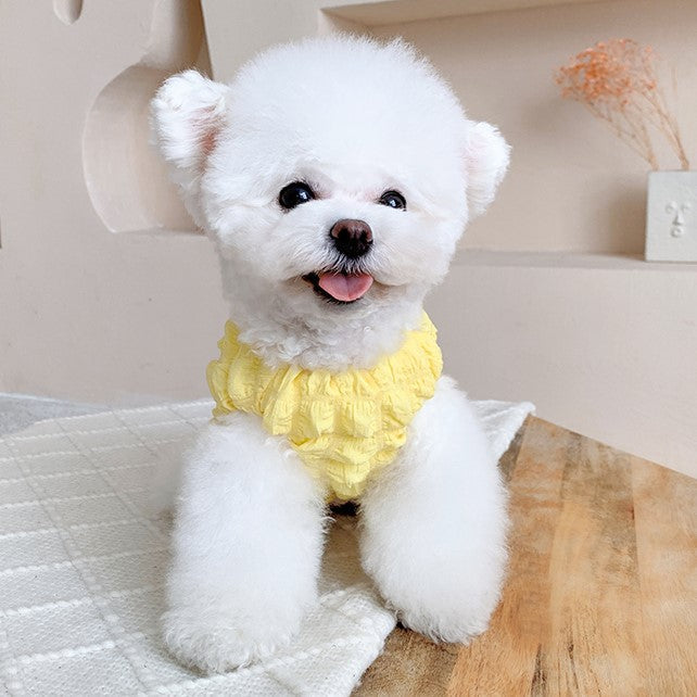 puppy cute puffs sleeveless clothes