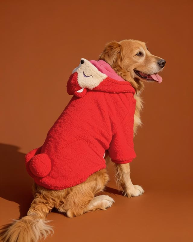 Fox Hoodie for Large Dog, Cute Fox Costume for Dog, Fox Costume, Large Dog Clothes, Pet Costume, Soft &amp; Warm Dog Hoodies