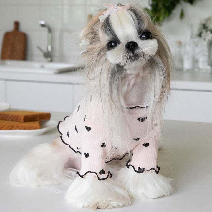 Ruffle Edge Pet Sweater Dog Clothes 