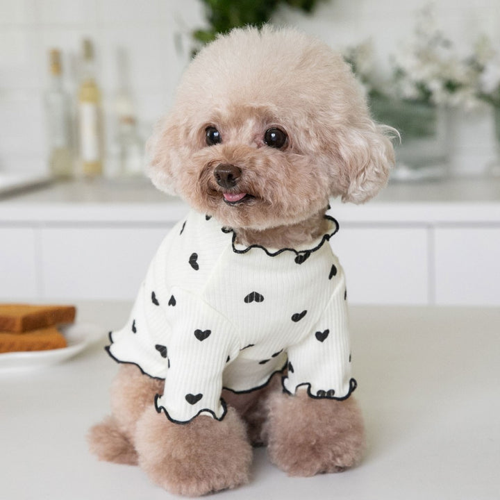 Ruffle Edge Pet Sweater Puppy Clothes
