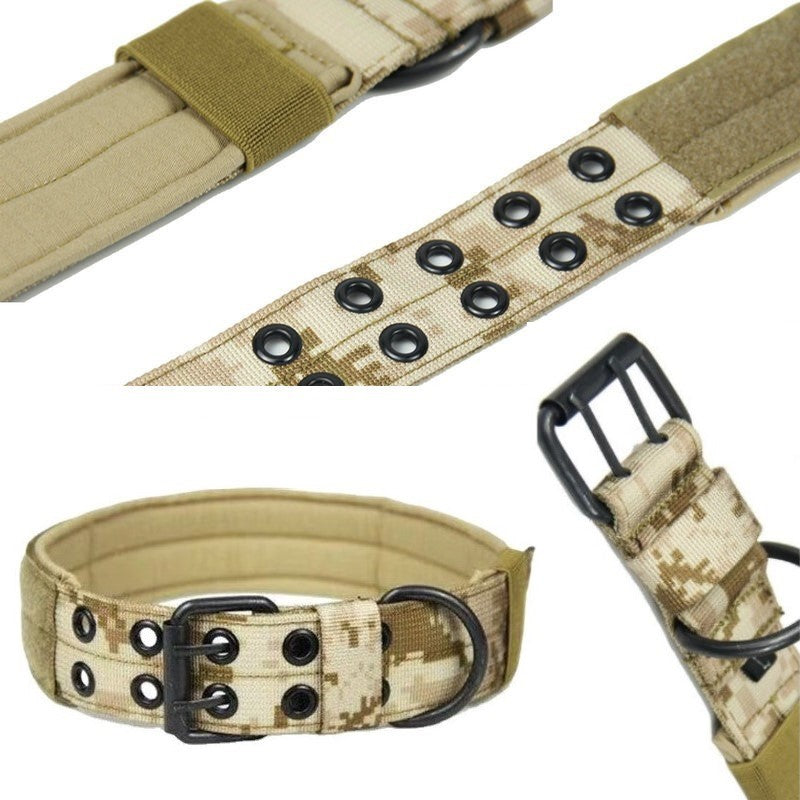 Service Dog Collar Type C Desert Camo in Details