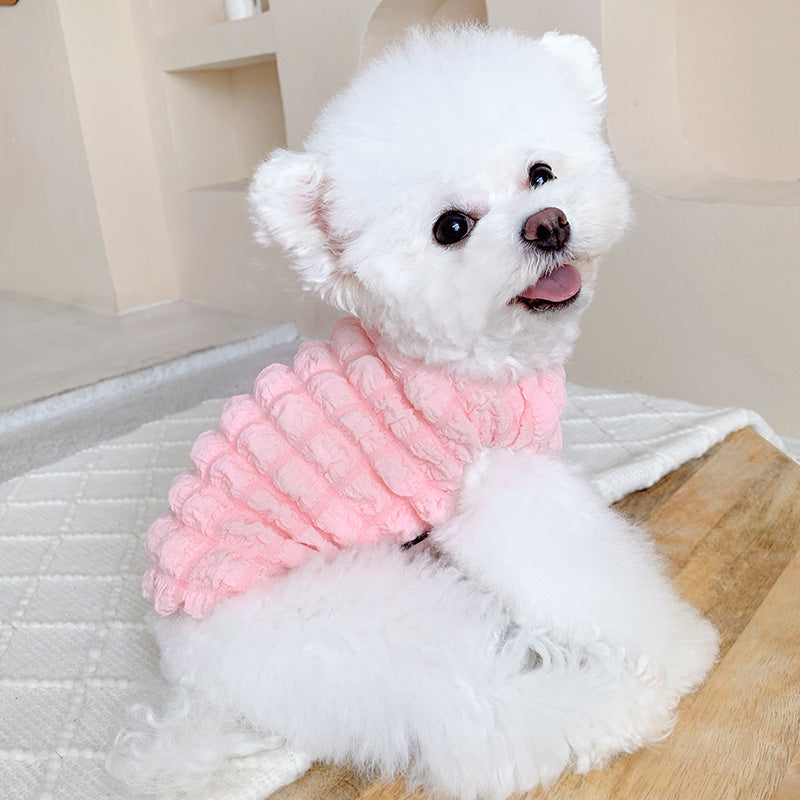 small dog jumper cute puffs sleeveless clothes
