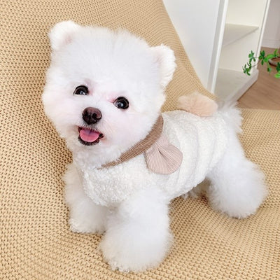 small dog pom jacket hoodie sweater pet clothes