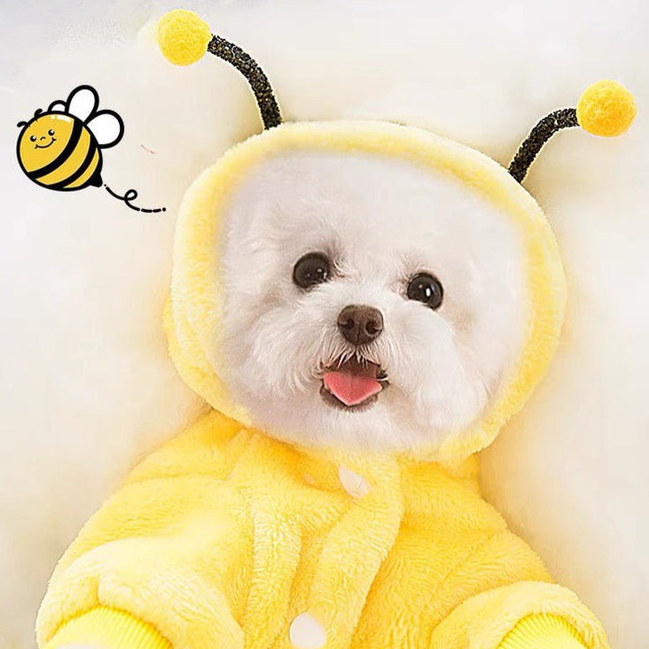 Honey Bee Pet Costume with Antenna Hood