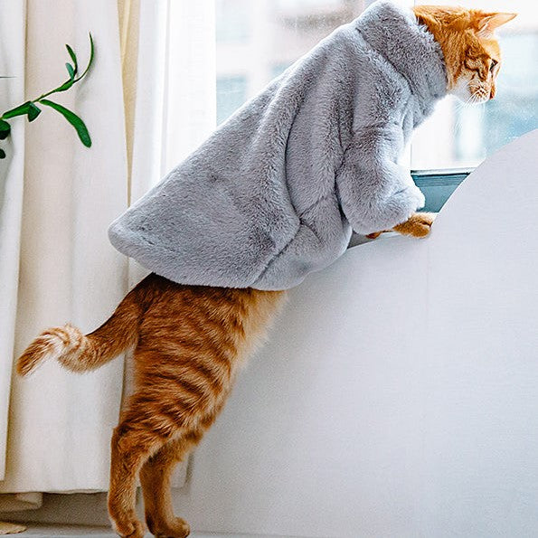 Snowy Faux Fur Pet Coat