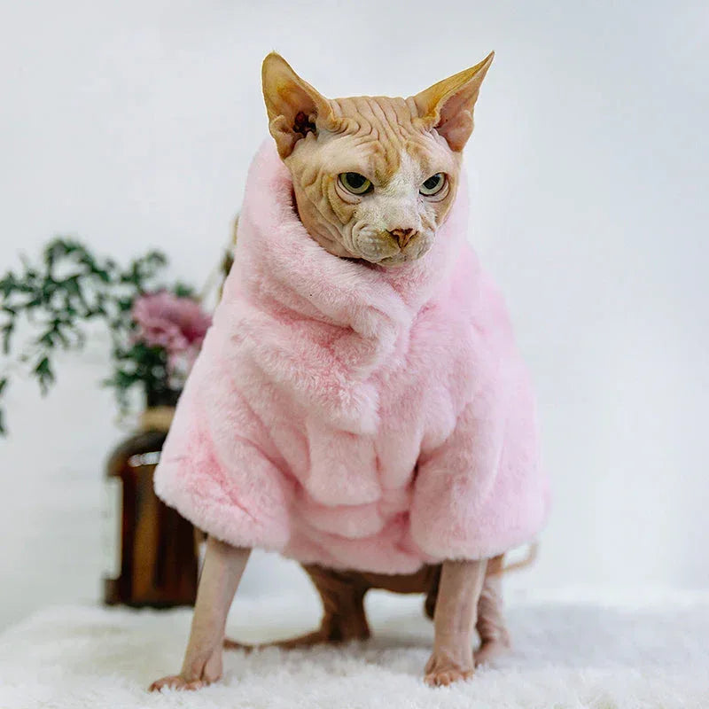 Snowy Faux Fur Pet Coat | CityBear