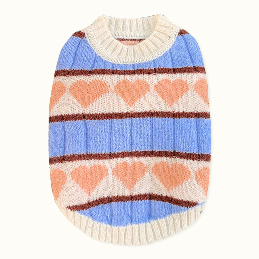 Heart Knitted Sweater for Dog Dog Clothes Puppy Clothes Party Knitwear Pet Clothing Warm Outfits for Small Large Dog Cat Puppy