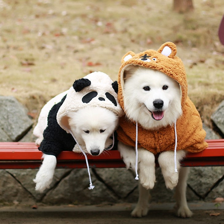Tiger Hoodie Panda Hoodie for Large Dog, Cute Tiger Costume for Dog, Panda Costume, Large Dog Clothes, Pet Costume, Soft & Warm Dog Hoodies