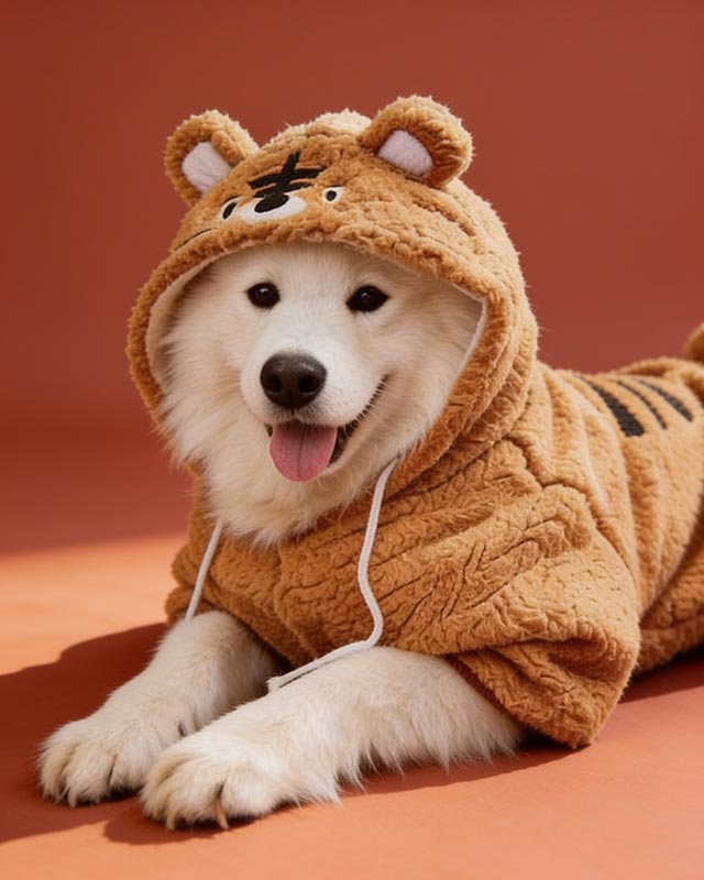 Tiger Hoodie for Large Dog, Cute Tiger Costume for Dog, Tiger Costume, Large Dog Clothes, Pet Costume, Soft & Warm Dog Hoodies