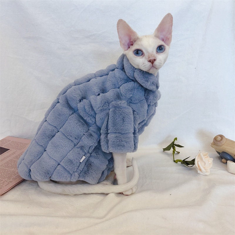 Fur Coats for Cats | Cat Winter Coat, Sphynx Cat Clothes One Hole