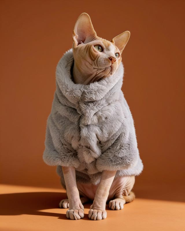 Snowy Faux Fur Pet Coat CityBear