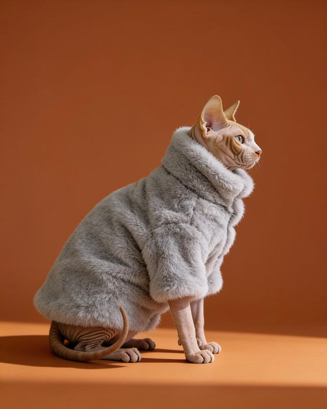 Snowy Faux Fur Pet Coat CityBear