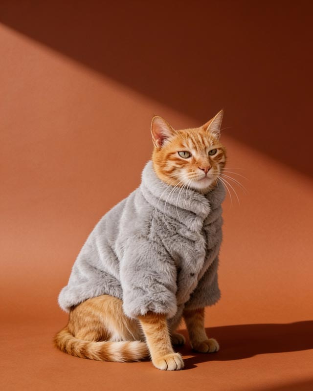 Snowy Faux Fur Pet Coat CityBear