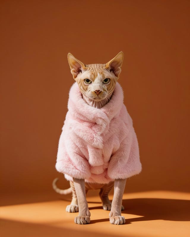 Snowy Faux Fur Pet Coat CityBear