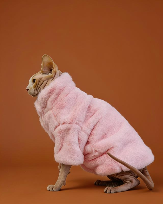 Snowy Faux Fur Pet Coat CityBear
