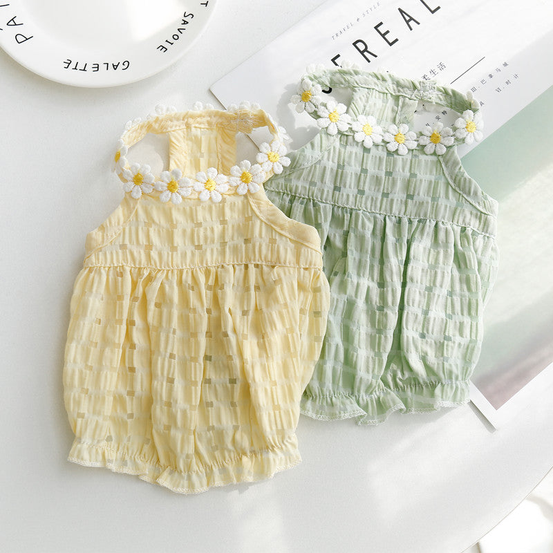 cute daisy dress for small dogs and cats